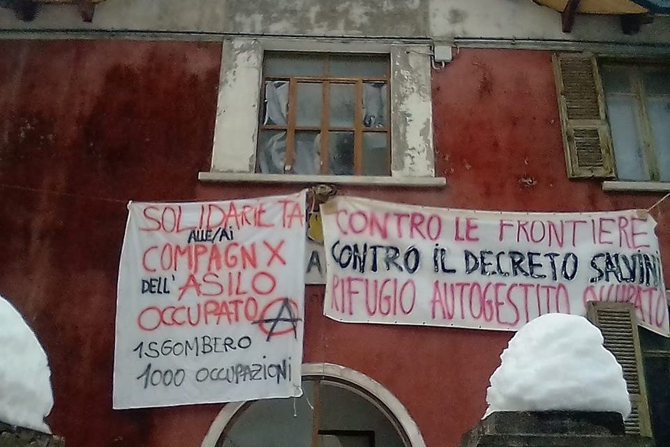 IN SOLIDARITY WITH THE COMPANIONS FROM THE ASILO OCCUPATO WITH ANGER IN OUR HEART