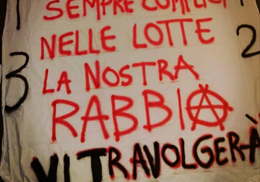 SOLIDARIETÀ AI COMPAGNX DI TRENTO ARRESTATX