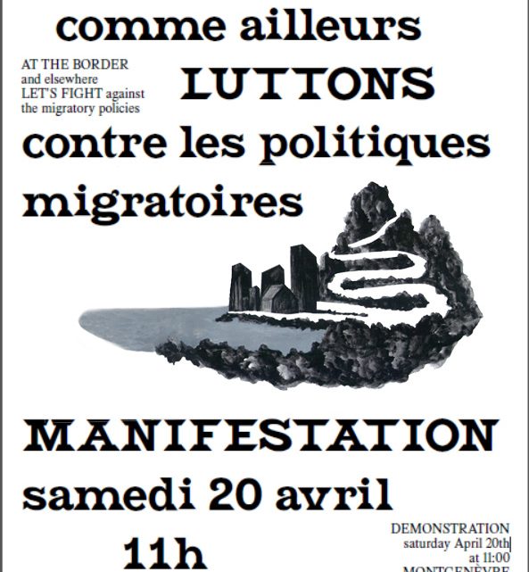Appel à manifester le 20/04 au col de Montgenèvre et dans toutes les villes !