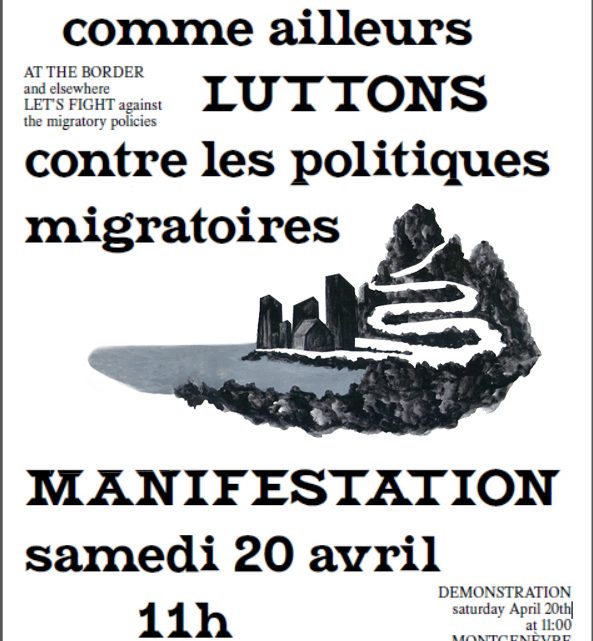 Appel à manifester le 20/04 au col de Montgenèvre et dans toutes les villes !