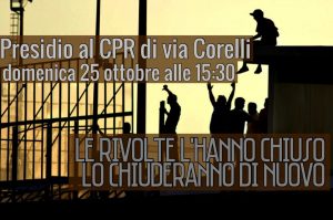 25 octobre – Rassemblement devant le CRA de Via Corelli