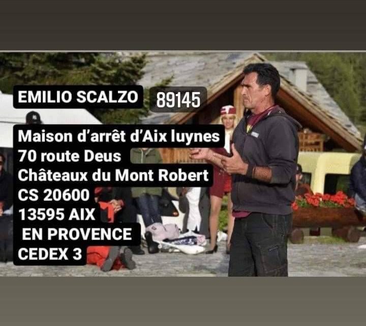 POUR ÉCRIRE À EMILIO :  LE CODE D’ECROU EST ARRIVÉ !